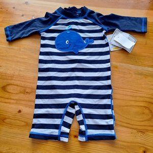 Koala Kids 6M Striped Surf Dude Swim Suit with Whale